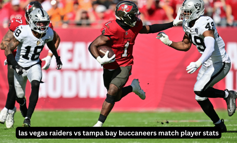 Las Vegas Raiders vs Tampa Bay Buccaneers Match Player Stats
